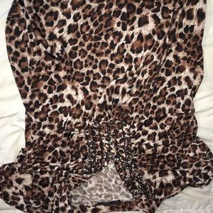 Heart soul t shirt leopard print